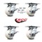 Service Caster 4 Inch Nylon Caster Set with Roller Bearing and Brakes/Swivel Locks SCC SCC-35S420-NYR-SLB-BSL-4 - alternate 5